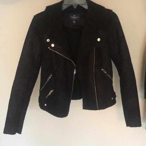 Black American Eagle zip up coat - Picture 1 of 3